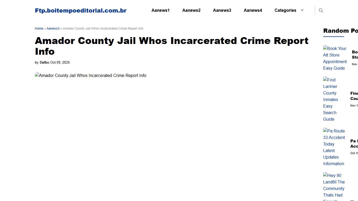 Amador County Jail Whos Incarcerated Crime Report Info