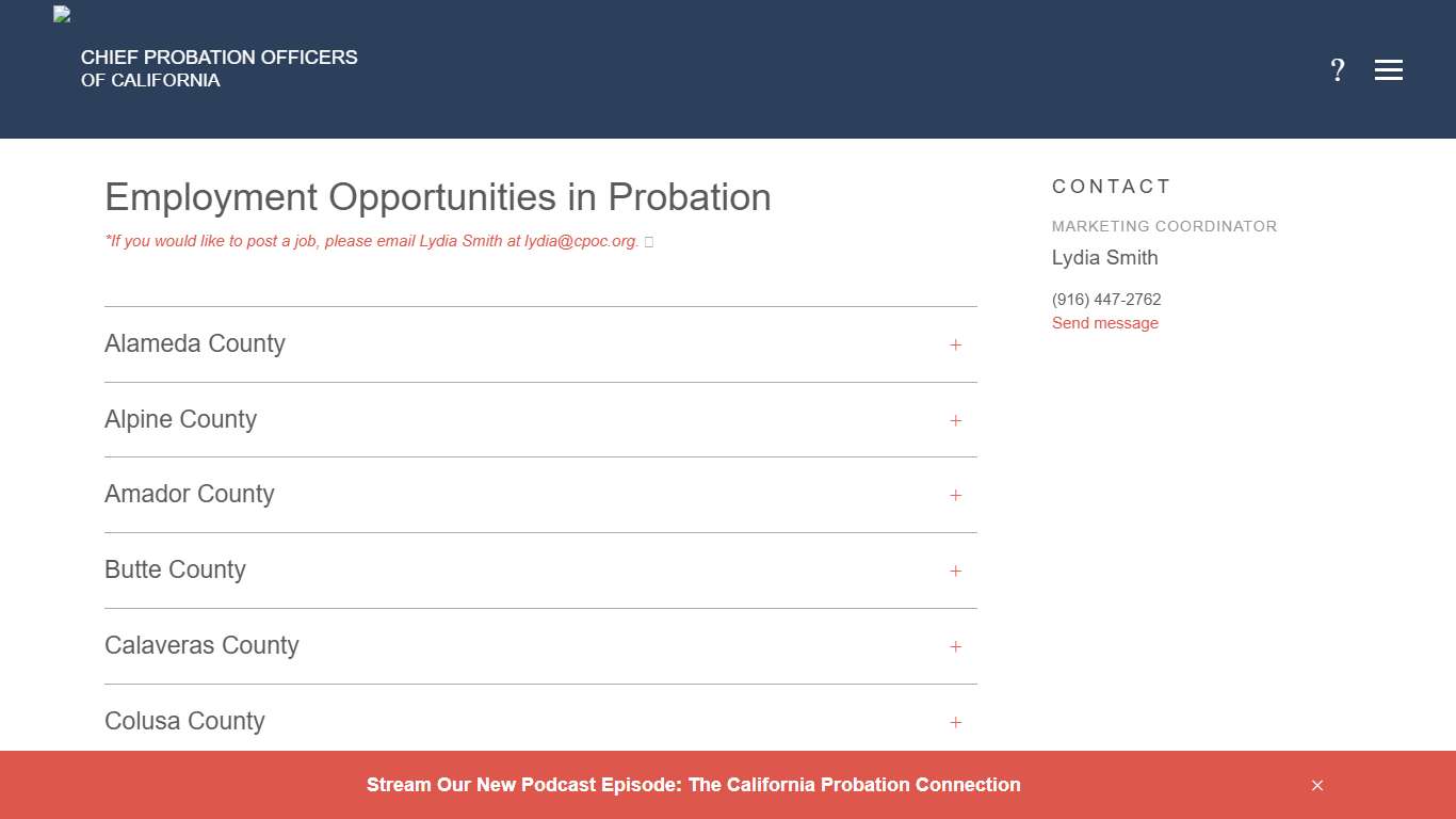 Employment Opportunities - Chief Probation Officers of California